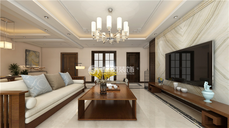 渾南區(qū)府城名著140㎡新中式風格裝修效果圖