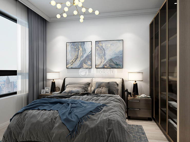 現(xiàn)代輕奢風格嵌入式衣柜設計裝修效果圖