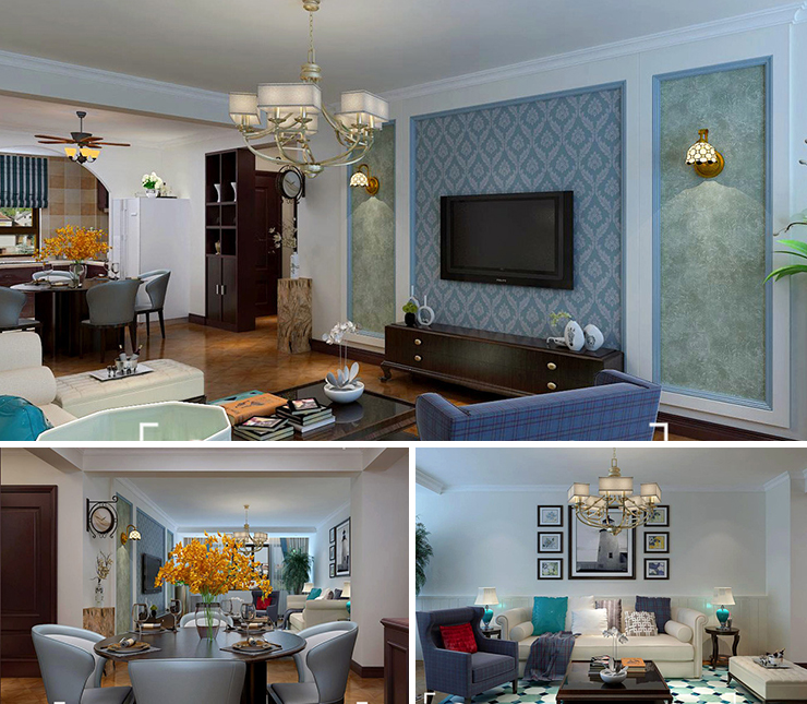 華發(fā)全運(yùn)首府133平美式風(fēng)格裝修效果圖