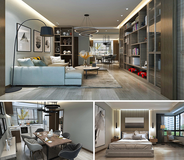 富禹依云瀾匯220平現(xiàn)代風(fēng)格裝修效果圖