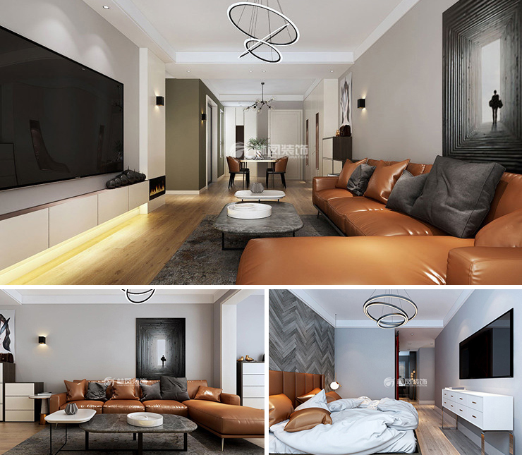 華潤(rùn)翡翠城110平現(xiàn)代風(fēng)格裝修效果圖