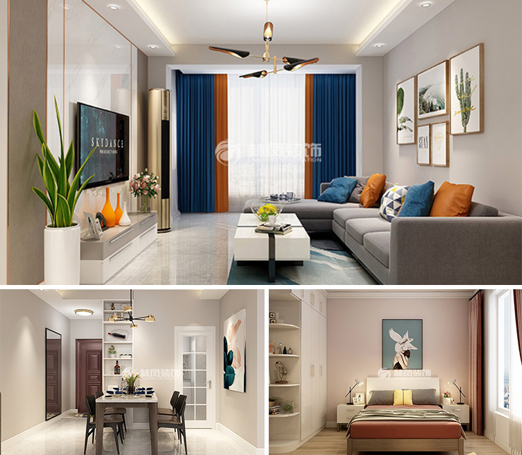 雷凱鉑庭110平現(xiàn)代風(fēng)格裝修效果圖