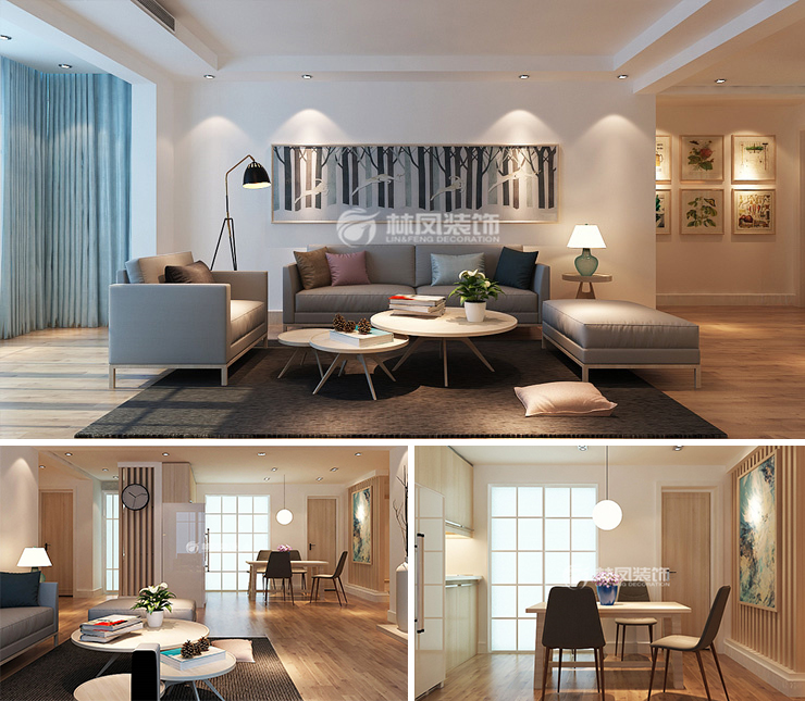 華潤置地潤馨匯160平北歐風(fēng)格裝修效果圖