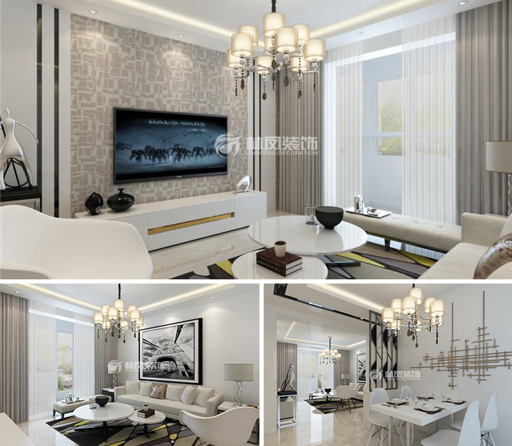 碧桂園銀億大城印象144平現(xiàn)代風(fēng)格裝修效果圖