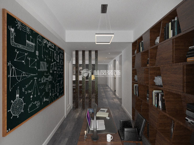 書房黑板墻設(shè)計(jì)裝修效果圖