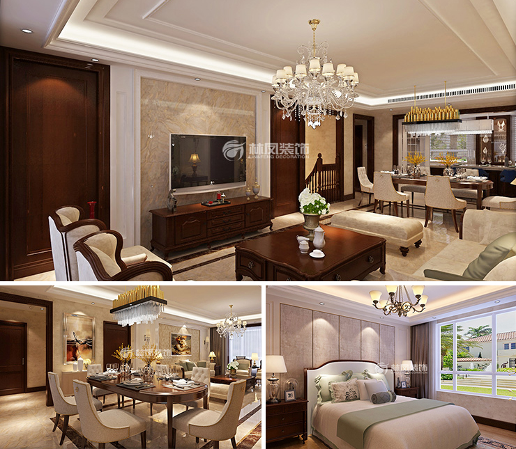 萬(wàn)科千山府140平輕奢風(fēng)格裝修效果圖