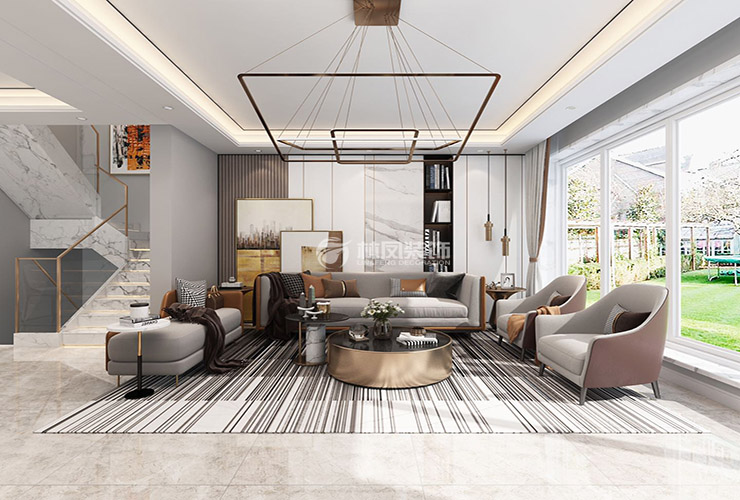 輕奢風(fēng)格樓梯設(shè)計裝修效果圖