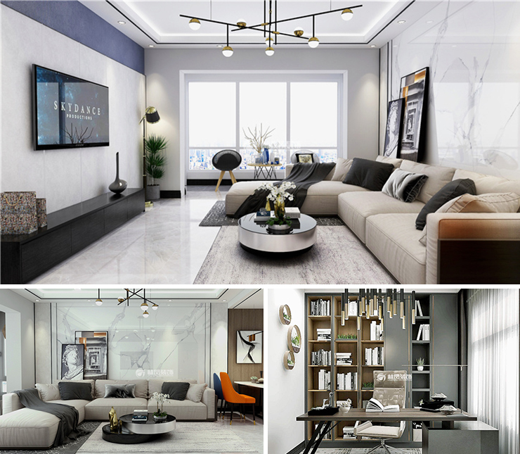 華潤置地公元九里145平現(xiàn)代風(fēng)格裝修效果圖