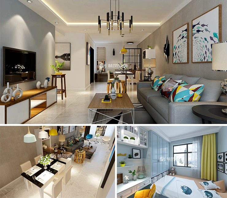 沈撫萬科城市之光113平現(xiàn)代風(fēng)格裝修效果圖