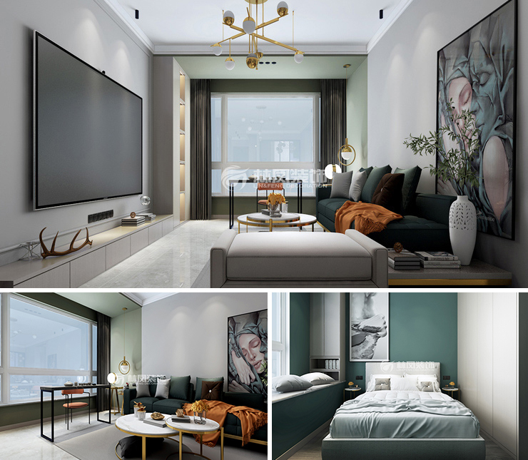 萬(wàn)錦香樟樹(shù)云墅 97平 現(xiàn)代簡(jiǎn)約風(fēng)格裝修效果圖