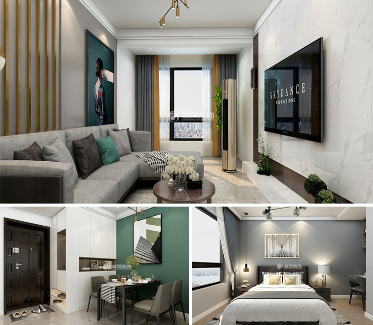 萬(wàn)錦香樟樹(shù)云墅 107平 輕奢風(fēng)格裝修效果圖