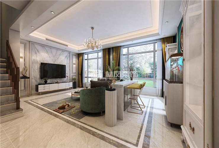 現(xiàn)代風(fēng)格客廳不靠墻設(shè)計裝修效果圖