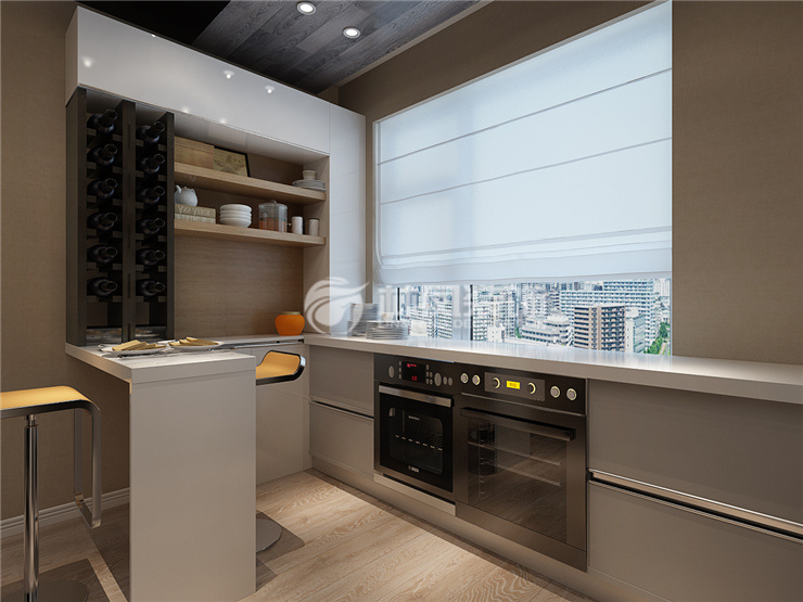 開放式廚房吧臺設計裝修效果圖