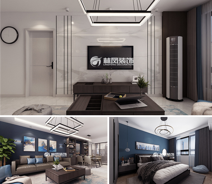 保利云禧105平現(xiàn)代簡(jiǎn)約風(fēng)格裝修效果圖