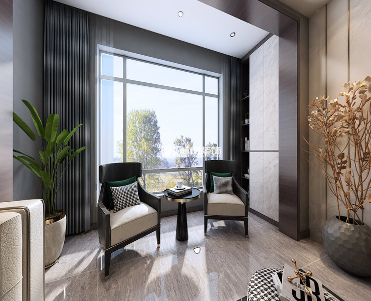 現(xiàn)代風(fēng)格陽臺擴(kuò)入客廳裝修效果圖