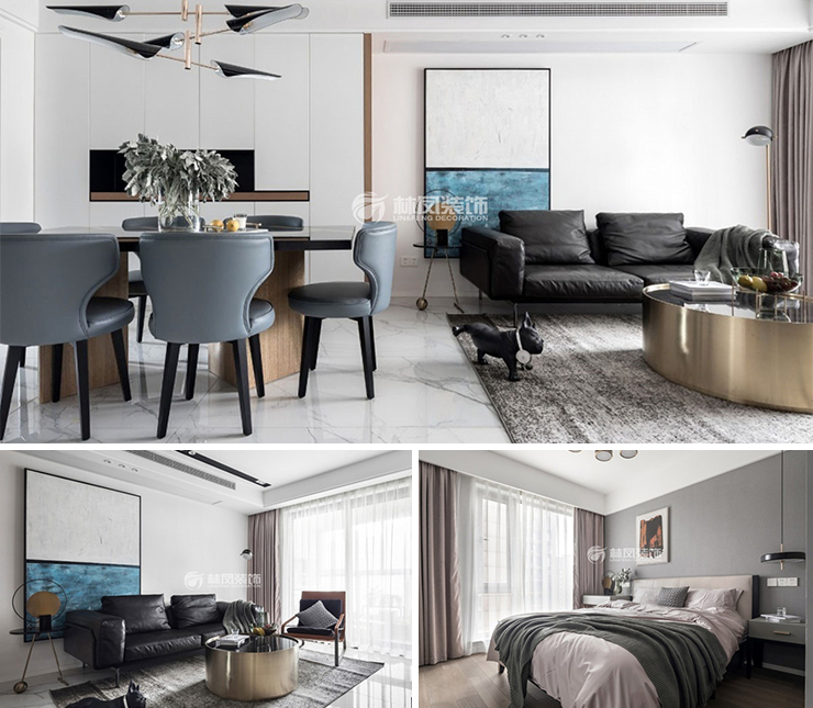 萬達(dá)公園ONE 130平 現(xiàn)代簡約風(fēng)格裝修效果圖