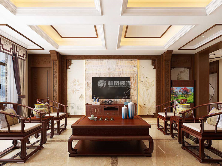 中式風格客廳裝修效果圖