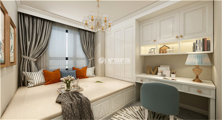 美式風格榻榻米臥室設(shè)計裝修效果圖