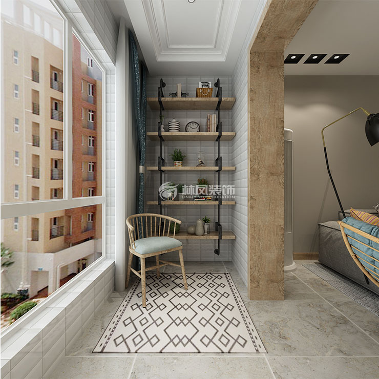 北歐風(fēng)格陽臺(tái)改造設(shè)計(jì)裝修效果圖