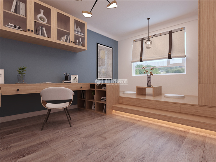 北歐風(fēng)格書房墻面設(shè)計(jì)裝修效果圖